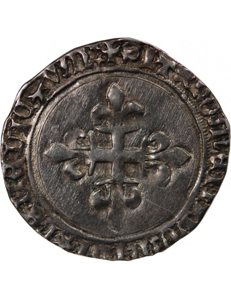 LOUIS XI GROS DU ROI 1461 1843 MONTPELLIER R1 Argent Suffren