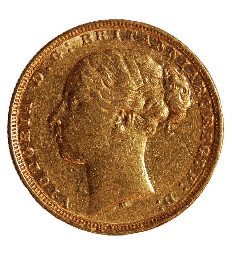 AUSTRALIE VICTORIA SOUVERAIN OR 1875 M MELBOURNE Or TTB