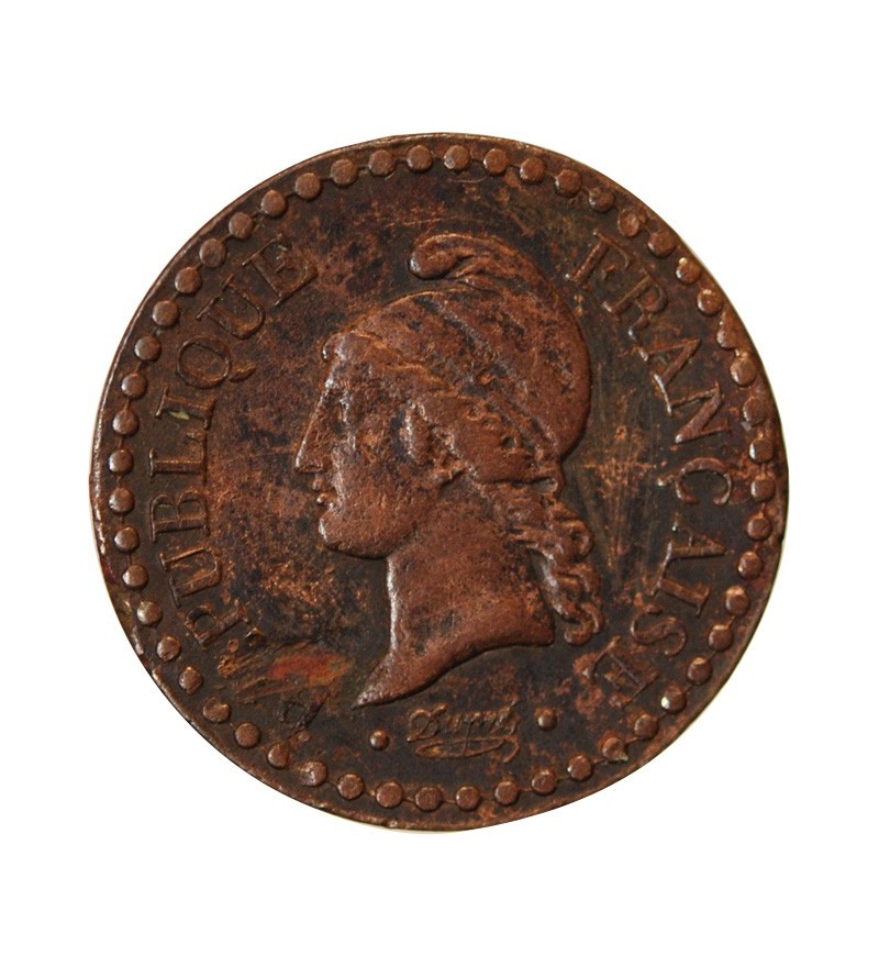 DUPRE 1 CENTIME 1848 A PARIS Bronze TTB Suffren Numismatique