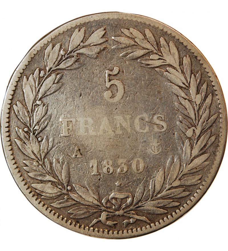 Louis Philippe Francs Argent A Paris Sans Le I Tr En Creux