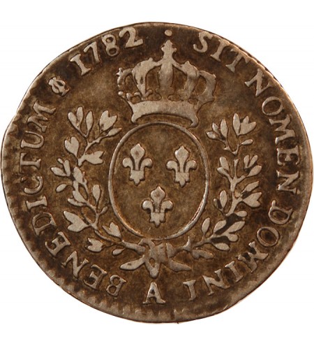 LOUIS XVI 1 10 ECU AUX BRANCHES D OLIVIER 1782 A PARIS Argent