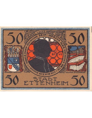 ALLEMAGNE, ETTENHEIM - 50 PFENNIG 1922