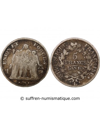 UNION et FORCE, DIRECTOIRE - 5 FRANCS AN 10 L BAYONNE