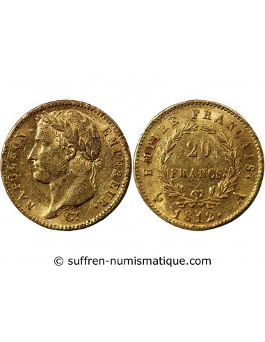 NAPOLÉON Ier - 20 FRANCS OR 1812 A PARIS