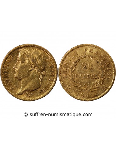 NAPOLÉON Ier - 20 FRANCS OR 1810 A PARIS