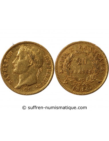 NAPOLEON Ier - 20 FRANCS OR 1814 A PARIS