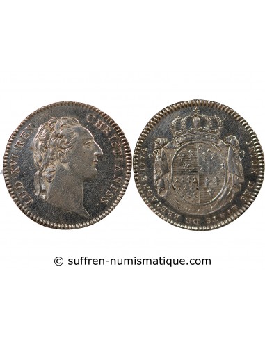 ETATS DE BRETAGNE, LOUIS XVI – JETON ARGENT 1774 RENNES Daniel 123