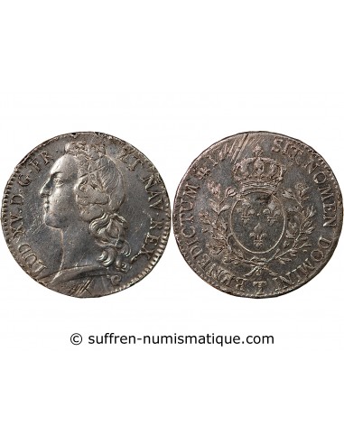 LOUIS XV - ECU AUX RAMEAUX D'OLIVIER - 1726 T NANTES