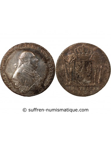 ALLEMAGNE, PRUSSE, FREDERIC-GUILLAUME II - THALER ARGENT - 1792 A BERLIN