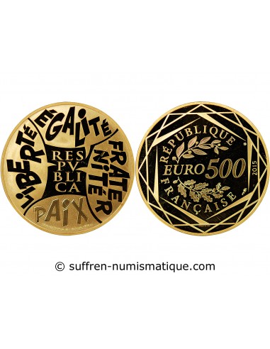 FRANCE, LA REPUBLIQUE - 500 EUROS OR 2015