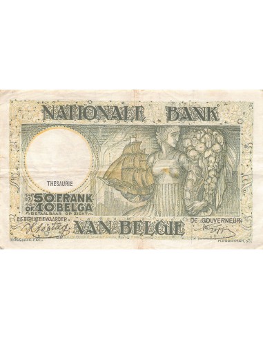 BELGIQUE - 50 FRANCS TRESORERIE 03/01/1944