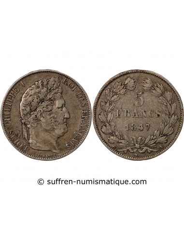 LOUIS PHILIPPE﻿ - 5 FRANCS ARGENT 1847 A PARIS