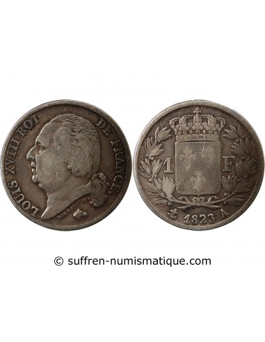 Louis XVIII Franc Argent 1823 A Paris