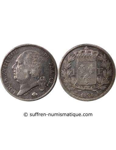 Louis XVIII Franc Argent 1824 A Paris