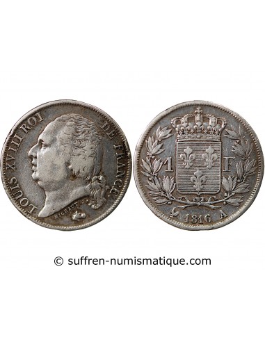 Louis XVIII Franc Argent 1816 A Paris