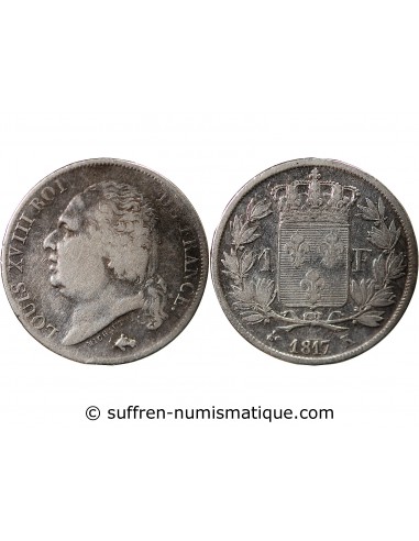 Louis XVIII Franc Argent 1817 K Bordeaux