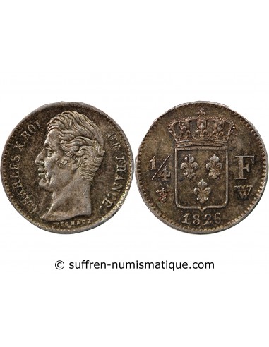 Charles X 1/4 Franc Argent 1826 W Lille