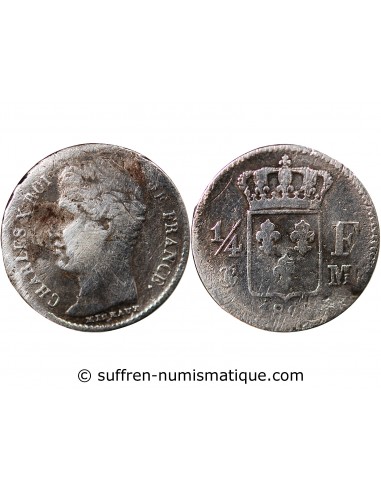 Charles X 1/4 Franc Argent 1828 M Toulouse