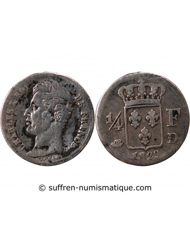 Charles X 1/4 Franc Argent 1829 D Lyon