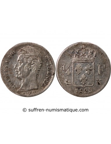 Charles X 1/4 Franc Argent 1829 K Bordeaux