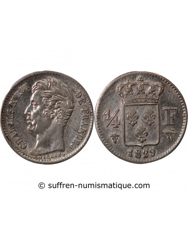 Charles X 1/4 Franc Argent 1829 W Lille