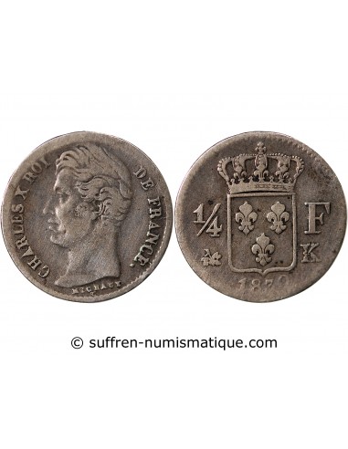 Charles X 1/4 Franc Argent 1830 K Bordeaux