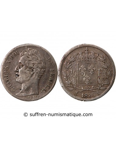 Charles X 1/2 Franc Argent 1826 A Paris