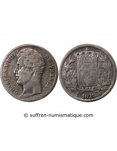 Charles X 1/2 Franc Argent 1829 A Paris