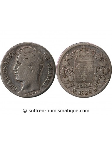 Charles X 1/2 Franc Argent 1829 MA Marseille