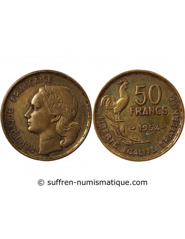 50 Francs Bronze-Alu 1954 B Beaumont - Le Roger