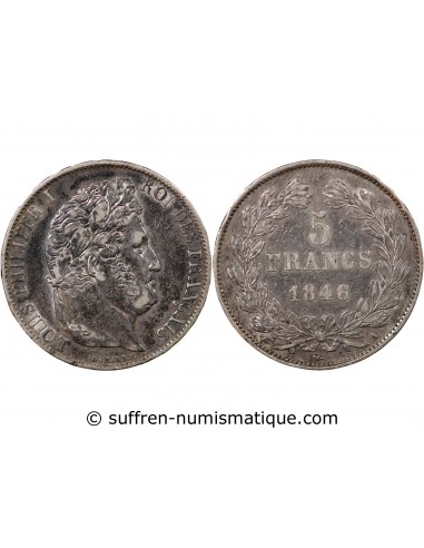 Louis-Philippe Ier 5 Francs Argent 1846 A Paris