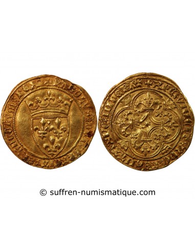 Charles VI Ecu d'or à la couronne Or 1394-1411 Tournai