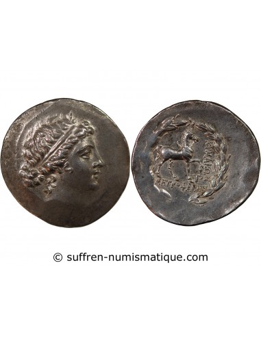 Grèce (Eolide) Tetradrachme Argent 165-140 AV JC Cimé