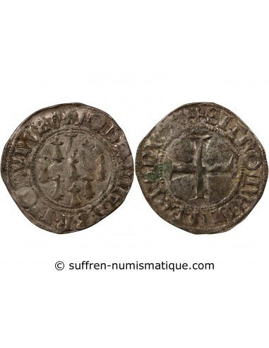 DUCHÉ DE BRETAGNE, JEAN V - BLANC AUX NEUF MOUCHETURES 1399 / 1442 VANNES