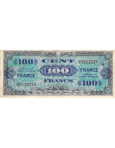 IMPRESSION AMERICAINE, FRANCE - 100 FRANCS 1944 SERIE 8