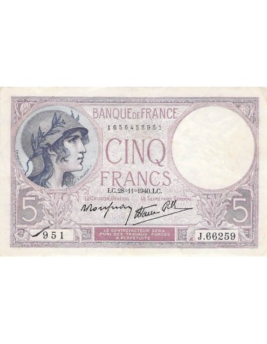 5 Francs 1940