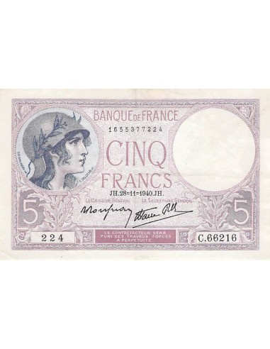 5 Francs 1940