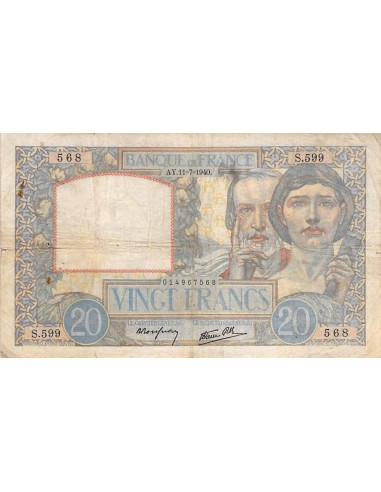 20 Francs 1940