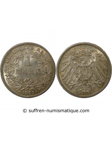 Allemagne Guillaume II, Empereur Mark Argent 1911 J Hamburg