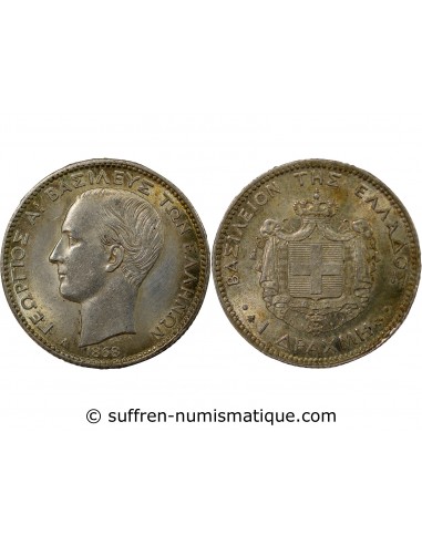 Grèce George I de Grèce 1 Drachme Argent 1868