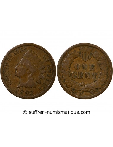 USA Cent Bronze 1893 Philadelphie