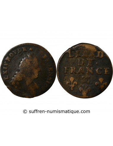 Louis XIV 1 liard Cuivre 1698 Besançon