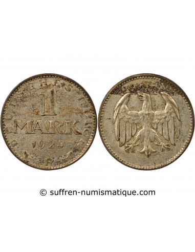 Allemagne Mark Argent 1924 F Stuttgart