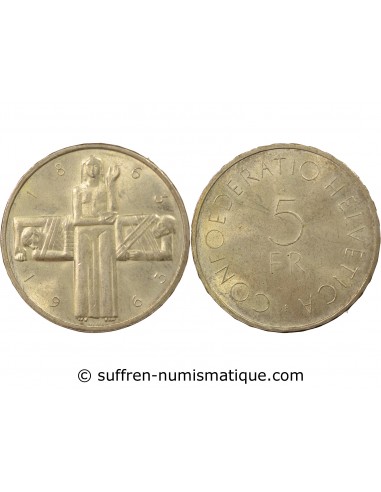 Suisse 5 Francs Argent 1963 Berne