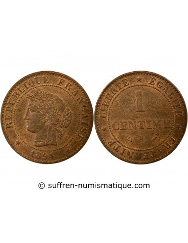 1 centime Bronze 1894 A Paris