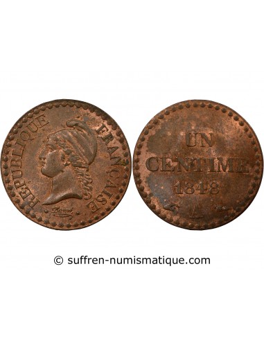 1 centime Bronze 1848 A Paris