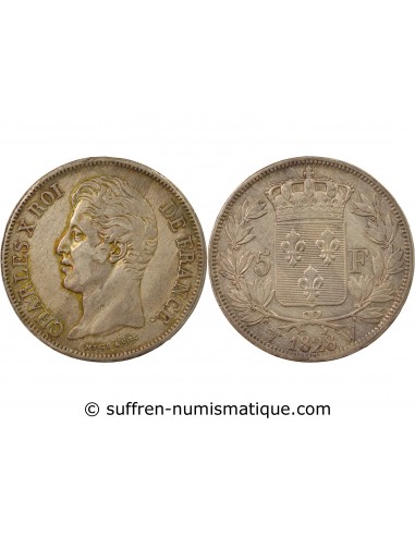 Charles X 5 Francs Argent 1828 W Lille