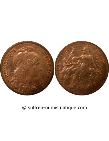 10 Centimes Bronze 1916 A Paris