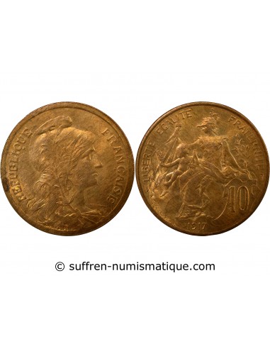 10 Centimes Bronze 1917 A Paris