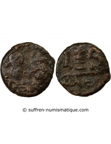 Empire Byzantin Héraclius 1/2 Follis Cuivre 610-641 Carthage